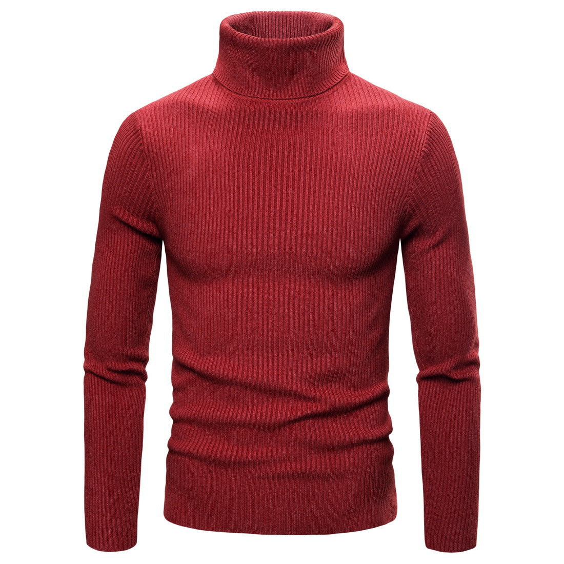 Pullover for men with a fashionable turtleneck made of high-quality knit Chic and Style