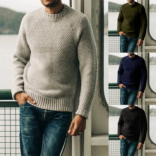 Pull en tricot pour hommes avec un design structuré intemporel Chic und Stil