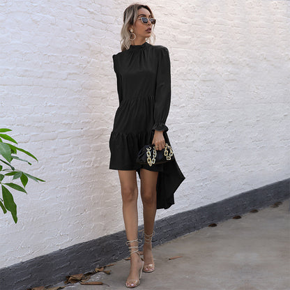 Dames Élégante et décontractée robe mini avec volants Chic und Stil