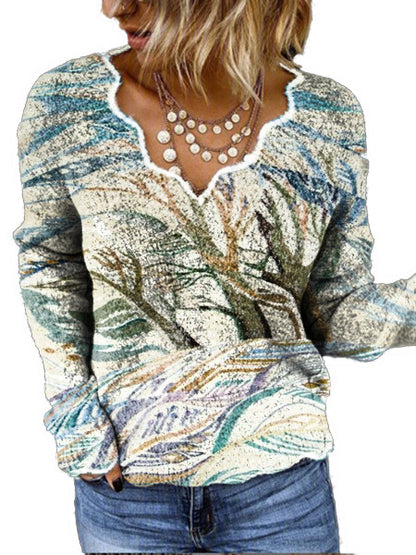 Pull en viscose femmes avec design géométrique créatif Chic und Stil