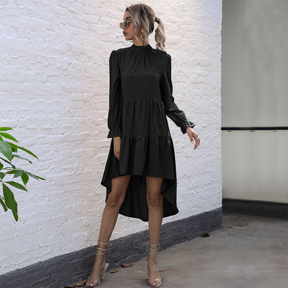 Dames Élégante et décontractée robe mini avec volants Chic und Stil