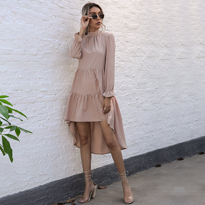 Dames Élégante et décontractée robe mini avec volants Chic und Stil