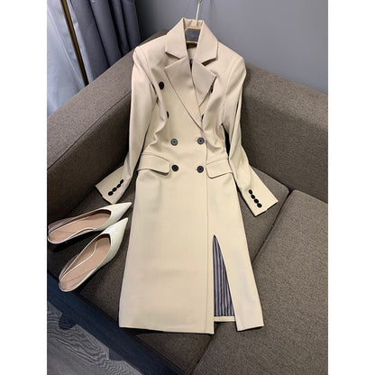 Robe blazer maxi double boutonnage pour femme Chic und Stil