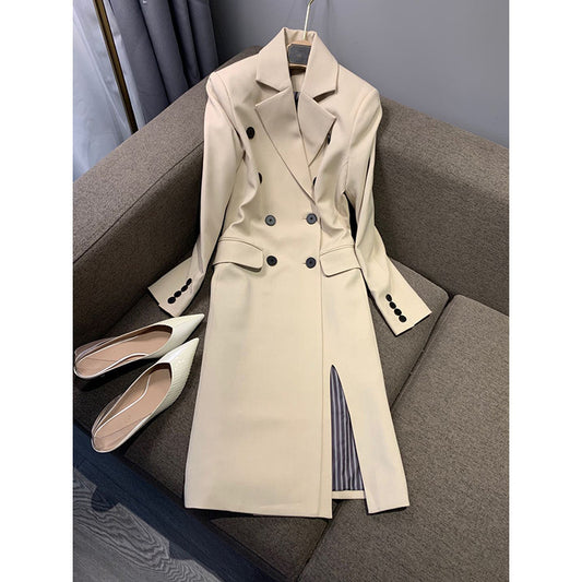 Robe blazer maxi double boutonnage pour femme Chic und Stil