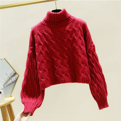 Pull en grosse maille douillette pour femmes avec col montant et motif en torsades Chic und Stil
