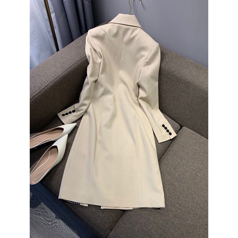 Robe blazer maxi double boutonnage pour femme Chic und Stil