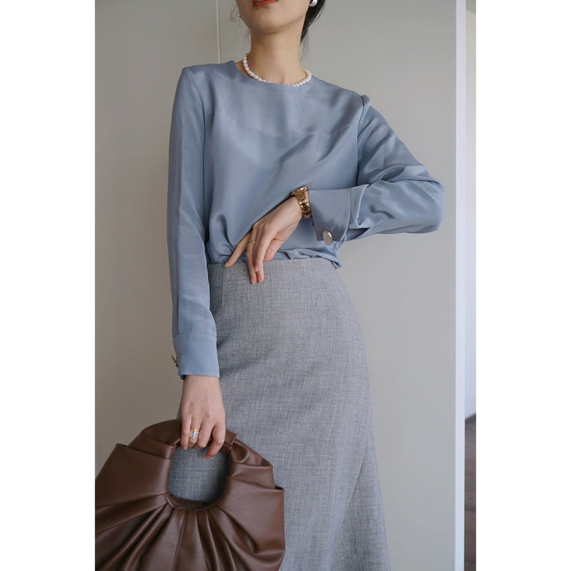 Asymmetrical elegant midi skirt for women Chic and Style