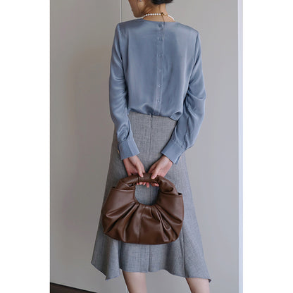 Asymmetrical elegant midi skirt for women Chic and Style