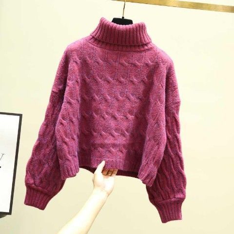 Pull en grosse maille douillette pour femmes avec col montant et motif en torsades Chic und Stil