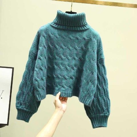 Pull en grosse maille douillette pour femmes avec col montant et motif en torsades Chic und Stil