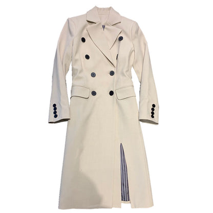 Robe blazer maxi double boutonnage pour femme Chic und Stil