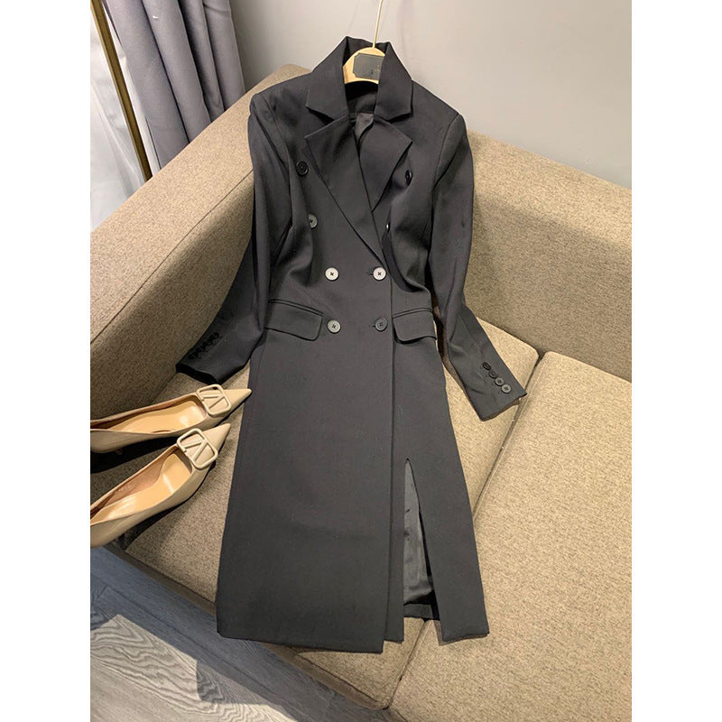 Robe blazer maxi double boutonnage pour femme Chic und Stil