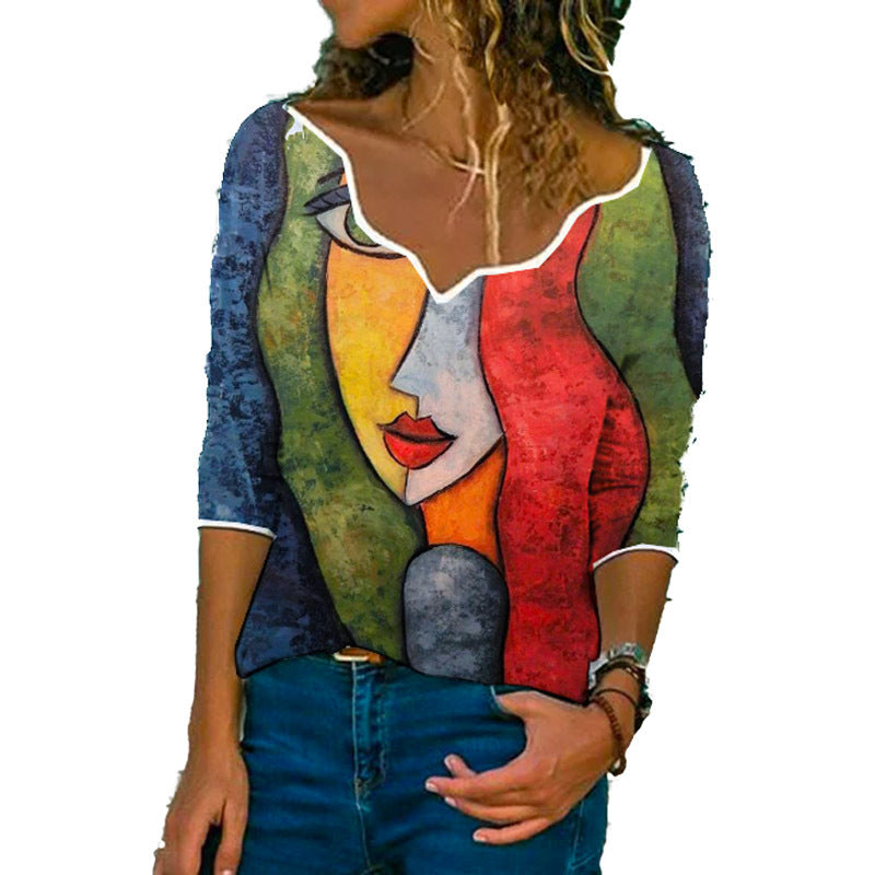 Dames Haut artistique avec design unique Chic und Stil