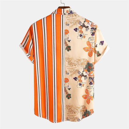 T-shirt de loisirs à manches courtes pour hommes avec impression maritime Chic und Stil