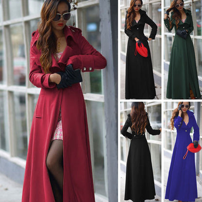 Dames Élégant Robe Maxi avec coupe ajustée et poches pratiques Chic und Stil