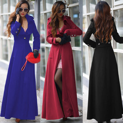 Dames Élégant Robe Maxi avec coupe ajustée et poches pratiques Chic und Stil