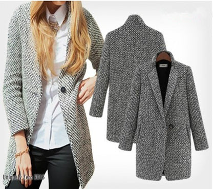 Dames Élégant Blazer avec design structuré et accents à la mode Chic und Stil