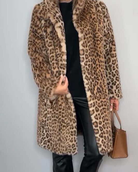 Chic und Stil | Leopard Long Soft Jacket