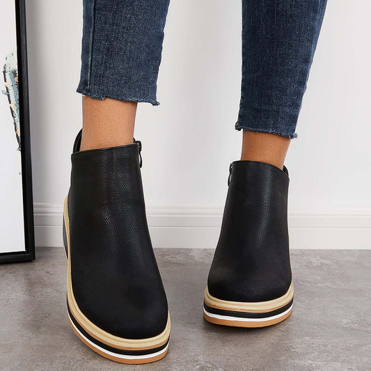 Chic und Stil | Ankle Boot with Side Zipper