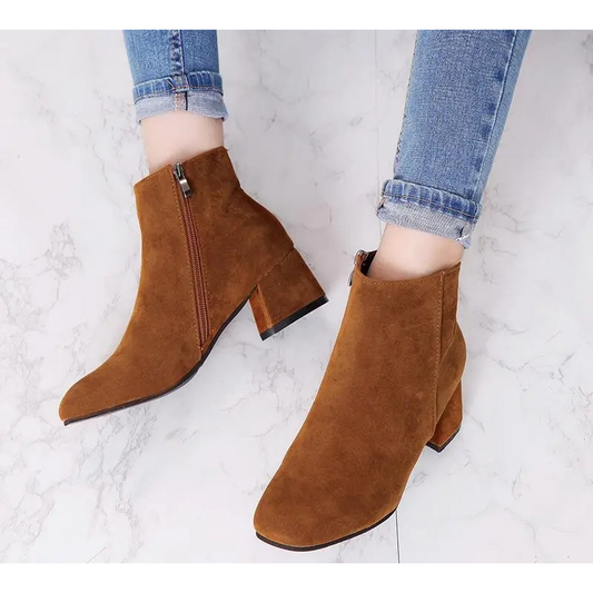 Chic und Stil | Modern Wild Ankle Boots with Comfortable Heel Women's Ankle Boots