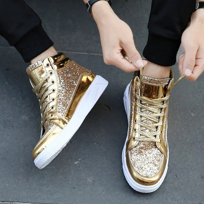 Chic und Stil | Men's Basketball Shoes with Shiny Effect