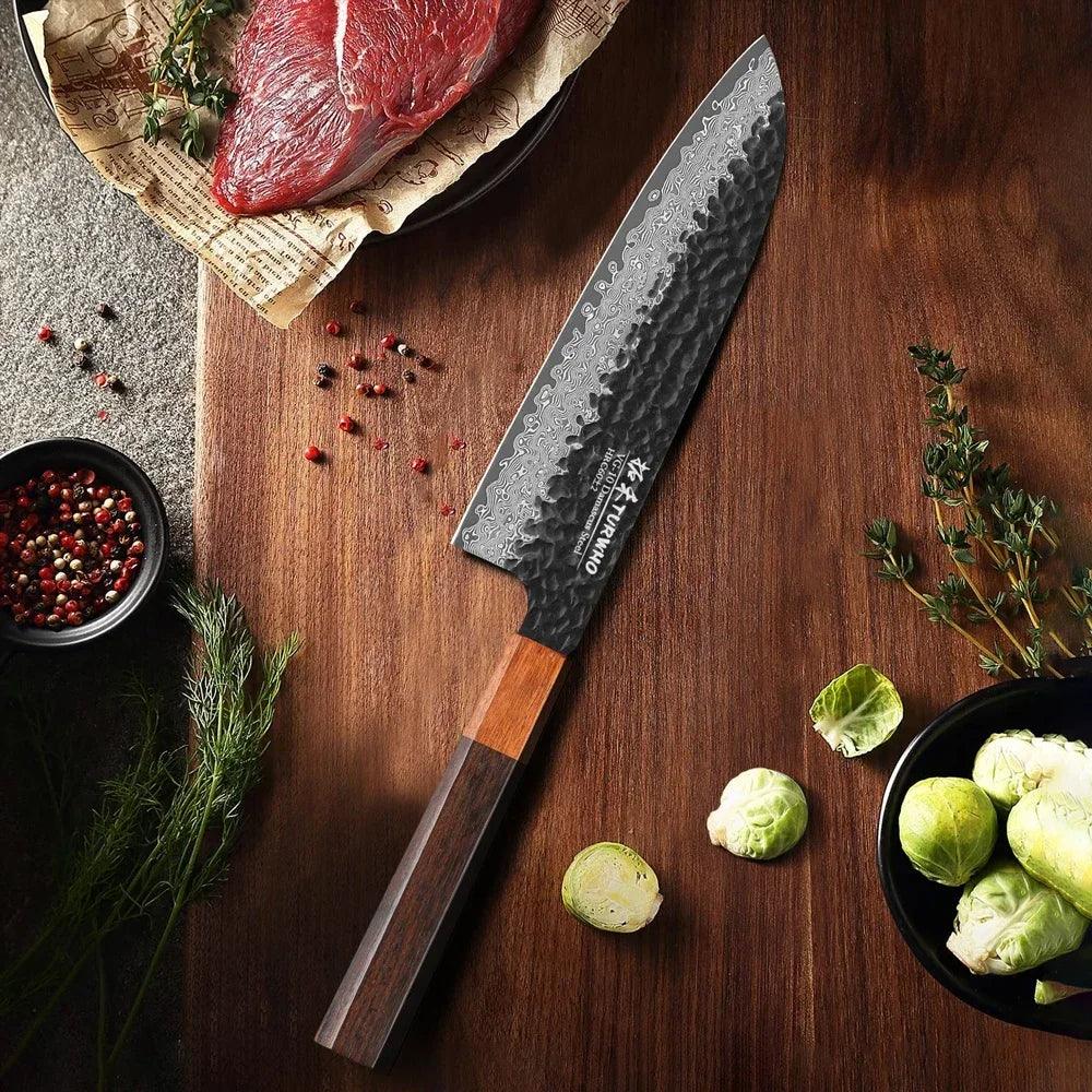 Couteau de Chef Japonais de 20 cm – Acier au Carbone Professionnel - ChicUndStil