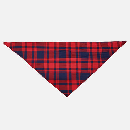 Chic und Stil | "2025 Santa Crew" Text and Santa Hat Prints Blue Long Sleeve Top with Red and Blue Checkered Pants Christmas Matching Pyjamas