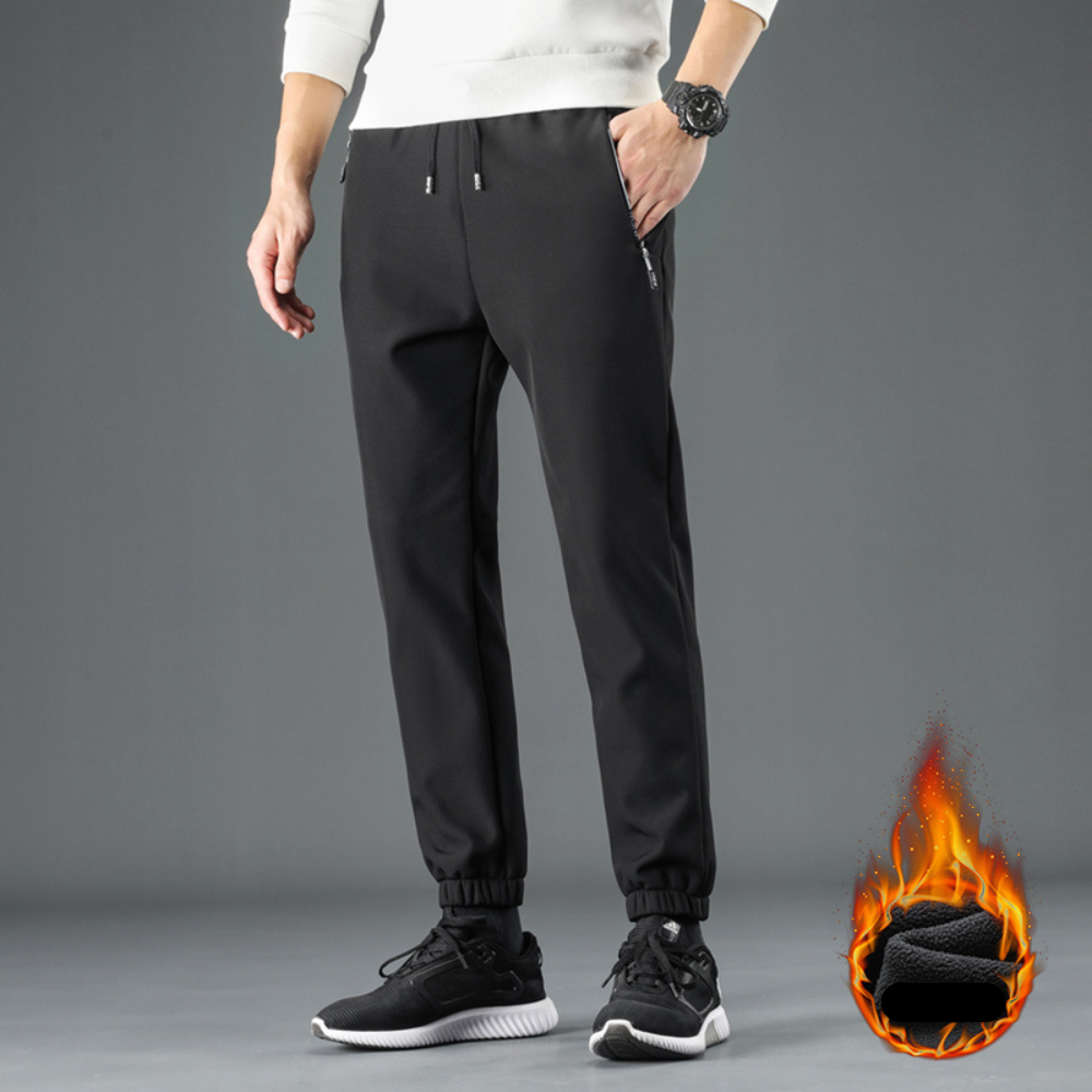 Chic und Stil | Thick fleece pants for men - Warm and comfortable