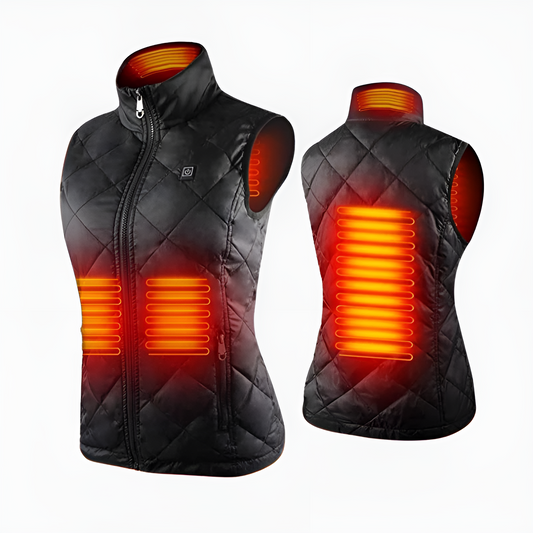 Chic und Stil | Women's heated vest with dual control and 9 heating zones – comfort and warmth for every season