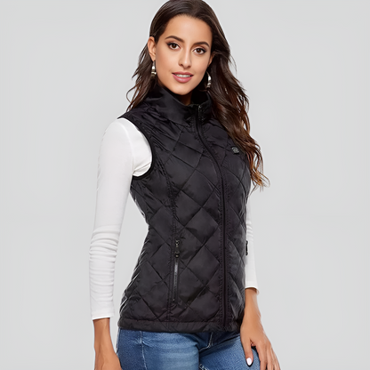 Chic und Stil | Women's heated vest with dual control and 9 heating zones – comfort and warmth for every season
