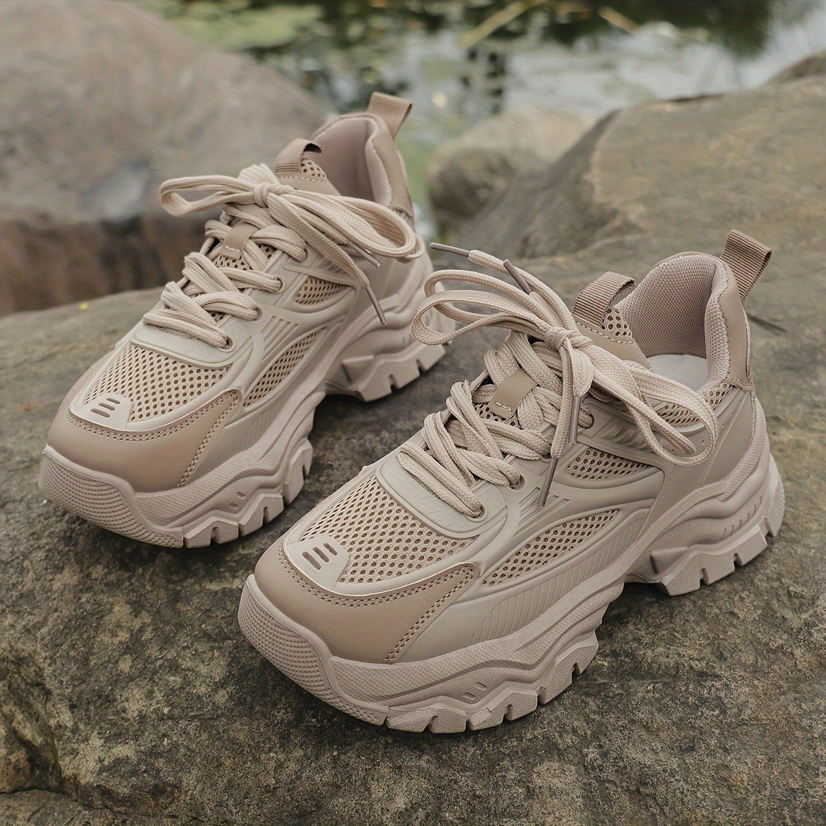 Chic and Style | Chunky sneakers with thick soles and adjustable height