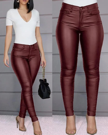 WOLF Long leather pants