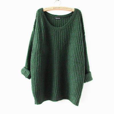 Pull en grosse maille pour femmes avec silhouette ouverte et grand col rond Chic und Stil