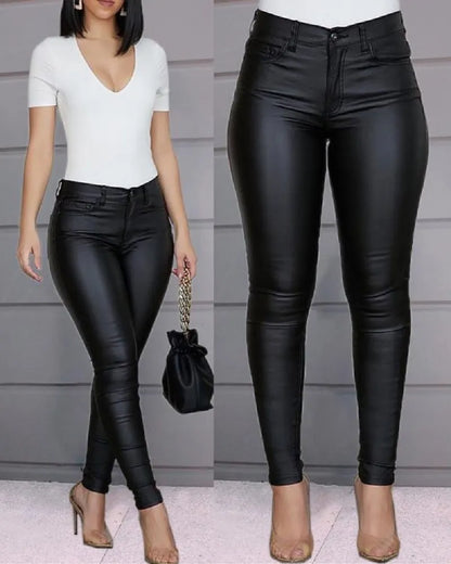 WOLF Long leather pants