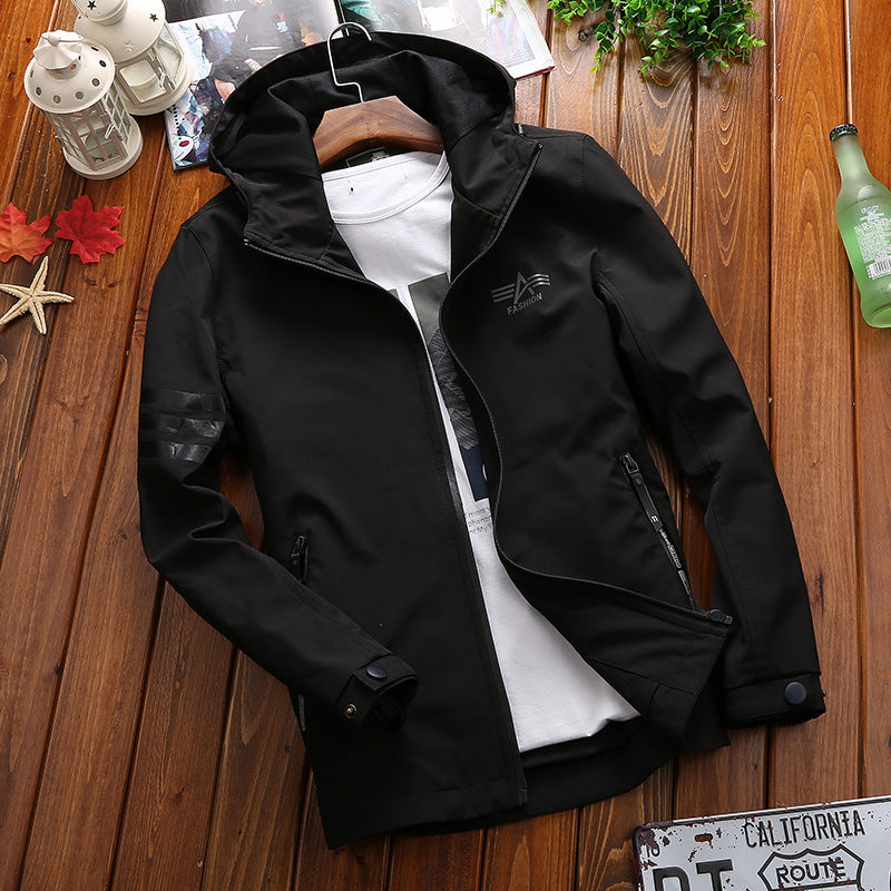 Functional sports jacket for men with adjustable hood and breathable mesh inserts Chic and Style