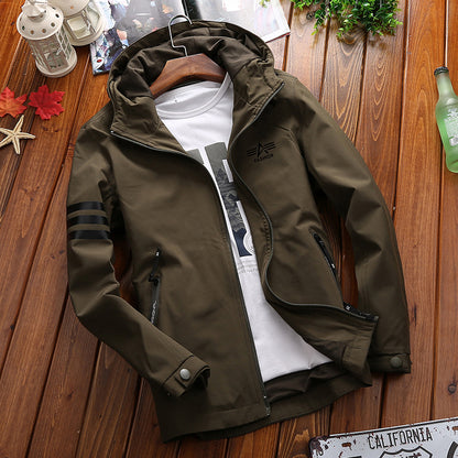 Functional sports jacket for men with adjustable hood and breathable mesh inserts Chic and Style