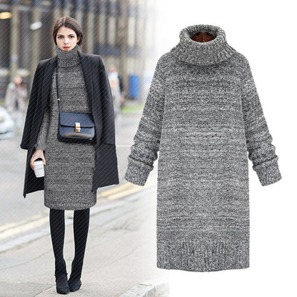 Robe tricot femme avec col haut et coupe décontractée Chic und Stil