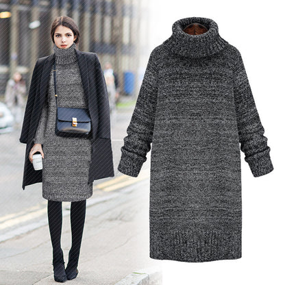 Robe tricot femme avec col haut et coupe décontractée Chic und Stil