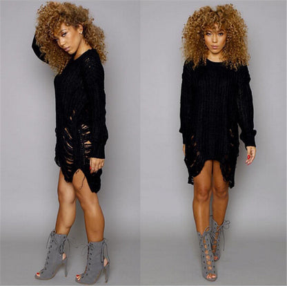 Robe en tricot pour femmes avec coupe décontractée et fentes sur les côtés Chic und Still