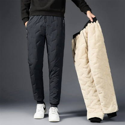 Chic und Stil | Men's Double Layer Pants - Fleece Lined & Stylish Design