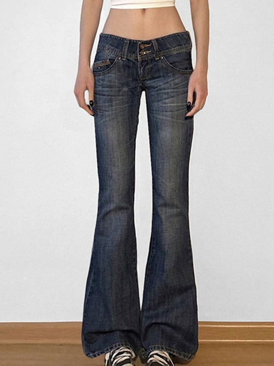 Chic und Stil | Y2K Low Rise Slim Flare Jeans