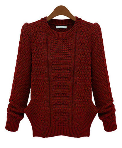 Pull à maille épaisse pour femmes avec motif texturé et coupe décontractée Chic und Stil
