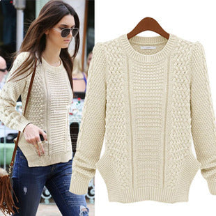 Pull à maille épaisse pour femmes avec motif texturé et coupe décontractée Chic und Stil