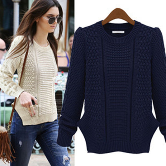 Pull à maille épaisse pour femmes avec motif texturé et coupe décontractée Chic und Stil