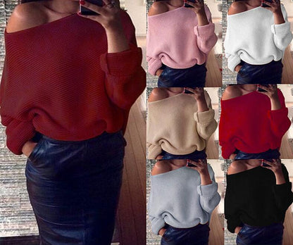 Pull décontracté pour femmes avec coupe ample et épaule ouverte Chic und Stil