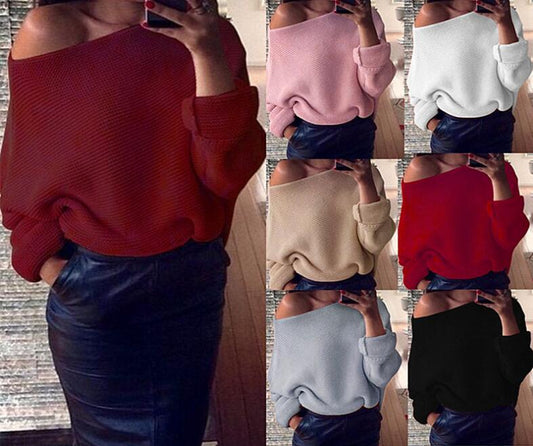 Pull décontracté pour femmes avec coupe ample et épaule ouverte Chic und Stil