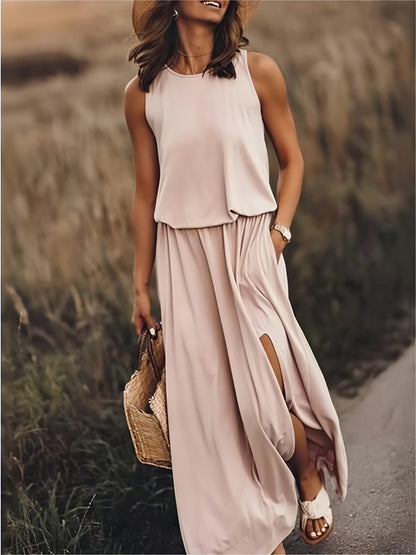 Chic und Stil | Simple Boho Maxi Dress Made of Modal in Various Colors