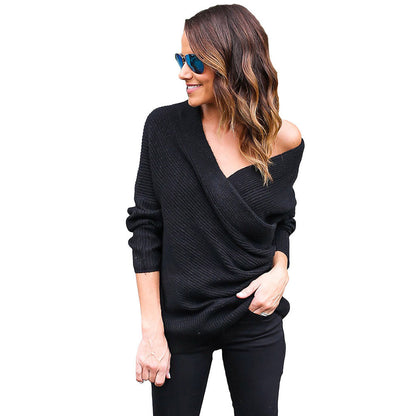 Robe tricot à encolure en V profond et coupe décontractée pour femmes Chic und Stil