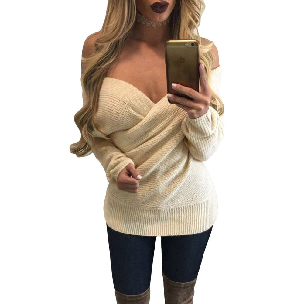 Robe tricot à encolure en V profond et coupe décontractée pour femmes Chic und Stil