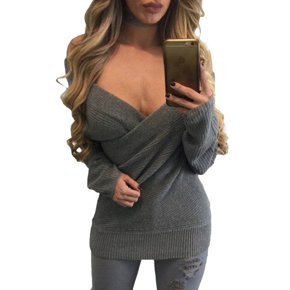 Robe tricot à encolure en V profond et coupe décontractée pour femmes Chic und Stil